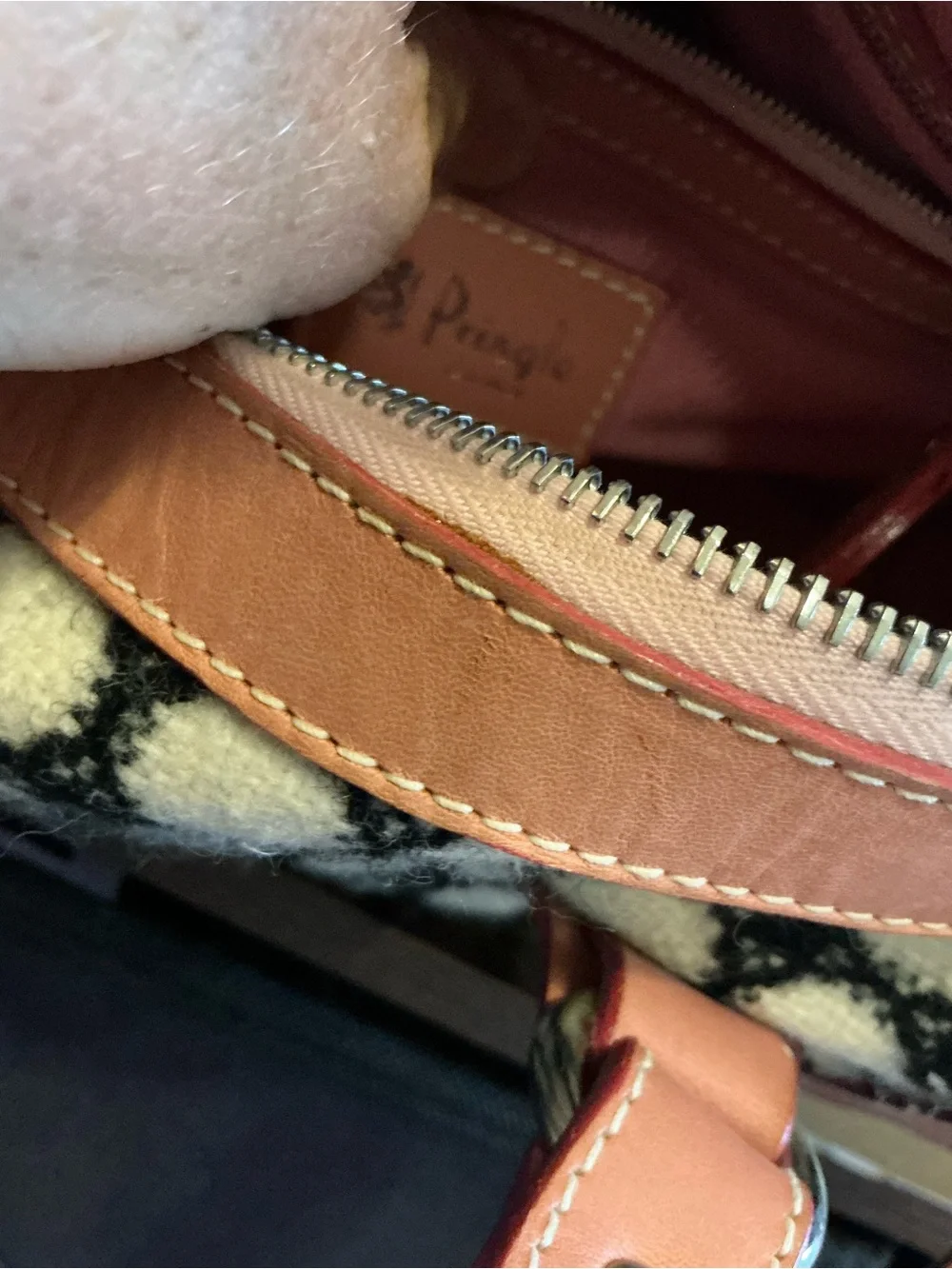 A Rare Vintage Pringle Of Scotland Wool Plaid Handbag Bag